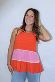 COLORBLOCK HALTER TOP