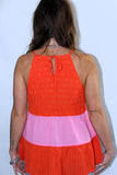COLORBLOCK HALTER TOP