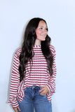TEXTURED KNIT STRIPE TOP