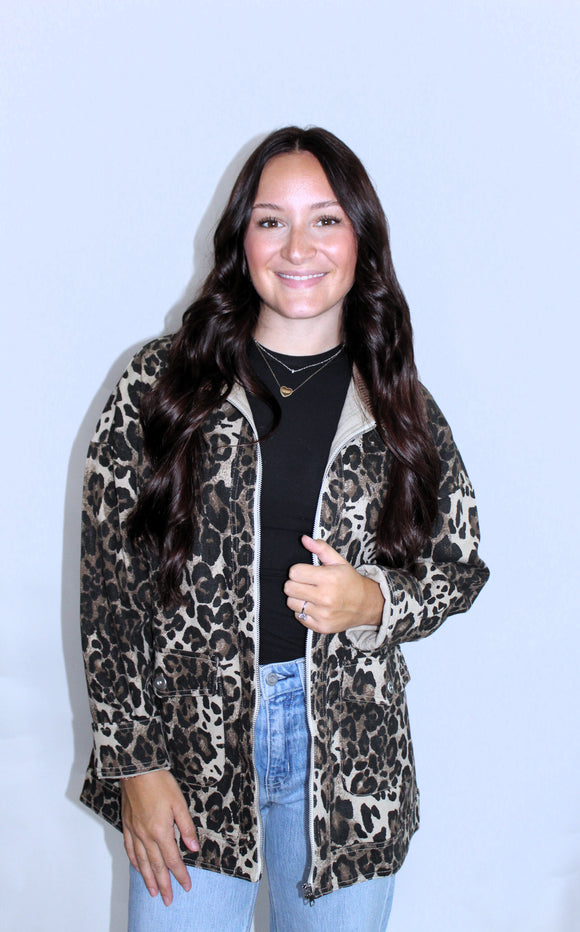 LEOPARD PRINT JACKET