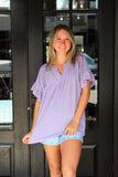 LOVE A LITTLE LAVENDER TOP