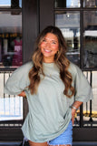 THE BOYFRIEND TEE - LIGHT SAGE
