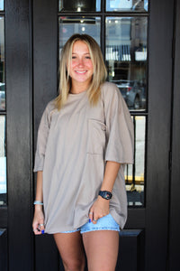 THE BOYFRIEND TEE - ASH MOCHA