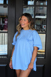 THE BOYFRIEND TEE - SPRING BLUE