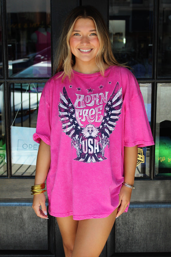 THE BORN FREE USA GRAPHIC TEE