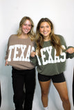 THE TEXAS CREWNECK IN OLIVE
