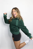 THE FUNNEL NECK HALF ZIP IN GREEN