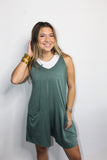 TIME FOR A CHANGE ROMPER IN GREEN