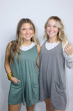 TIME FOR A CHANGE ROMPER IN GREEN