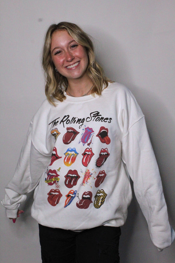 Rolling Stones Licks Over Time Graphic Sweatshirt