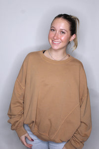 THE LAZY DAY SWEATSHIRT IN TAUPE