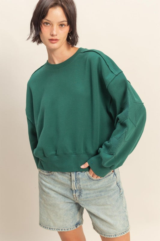 THE STAR PATCH CREWNECK SWEATSHIRT