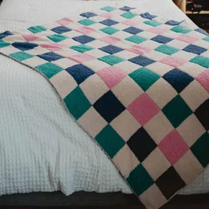 MULTICOLORED CHECKERED BLANKET