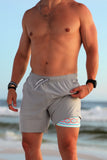 THE TATE ATHLETIC LIGHT GRAY SHORTS