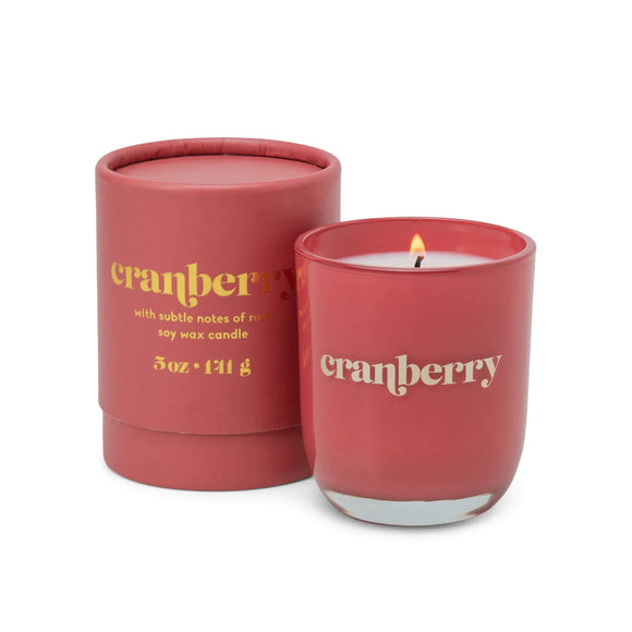 GLOSSY GLASS PETITIE CRANBERRY CANDLE